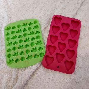 Silicone Candy making Molds or Ice trays (2) Kitchen Sweets Chocolate Holiday
